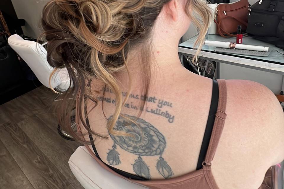 Textured updo