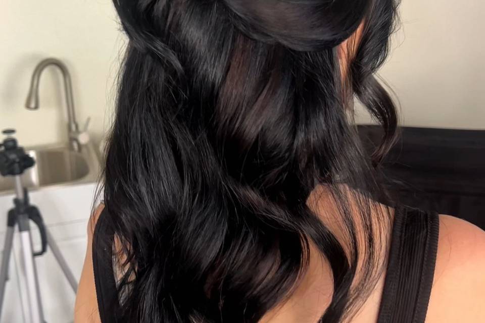 French twist half up