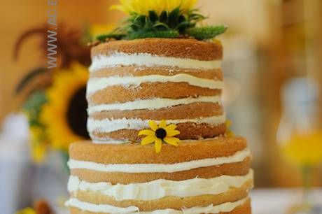 Naked wedding cake