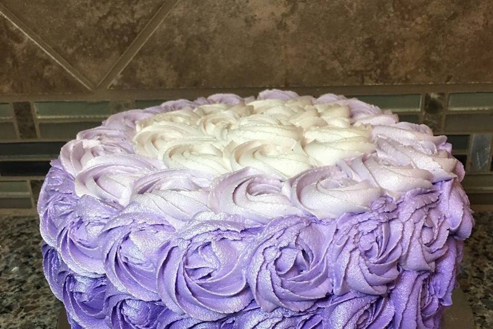 Ombre Rosette cake