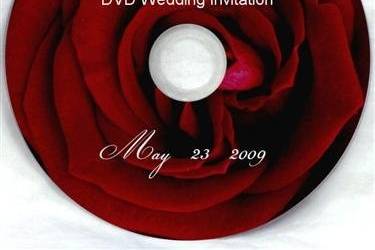 Destination wedding themed custom print to DVD label