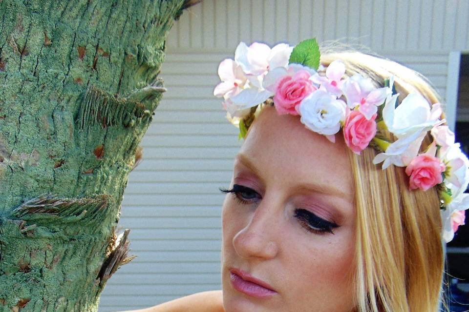 Bride and flower headband