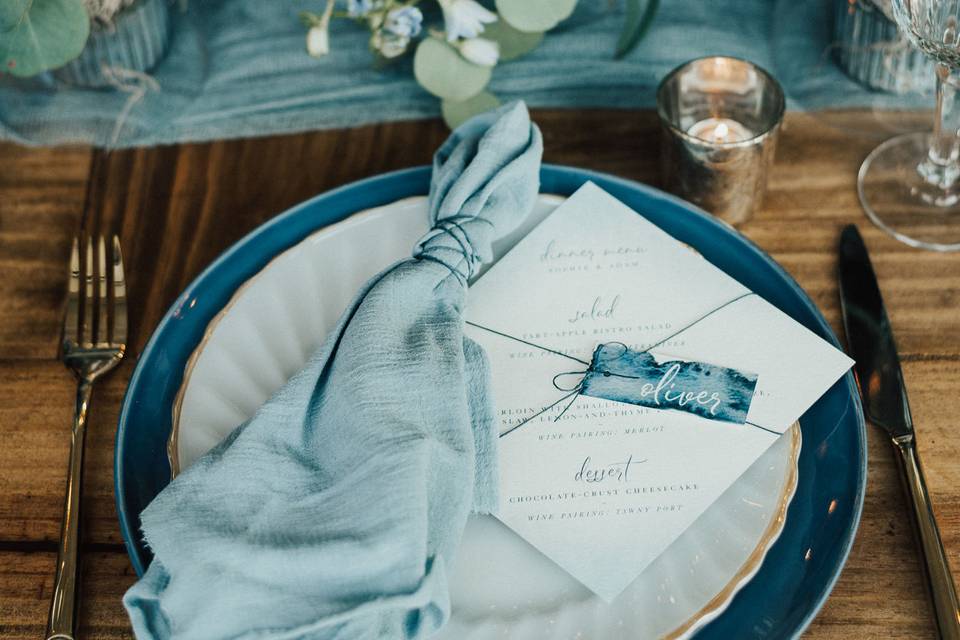 Dinner Menus + Place Cards