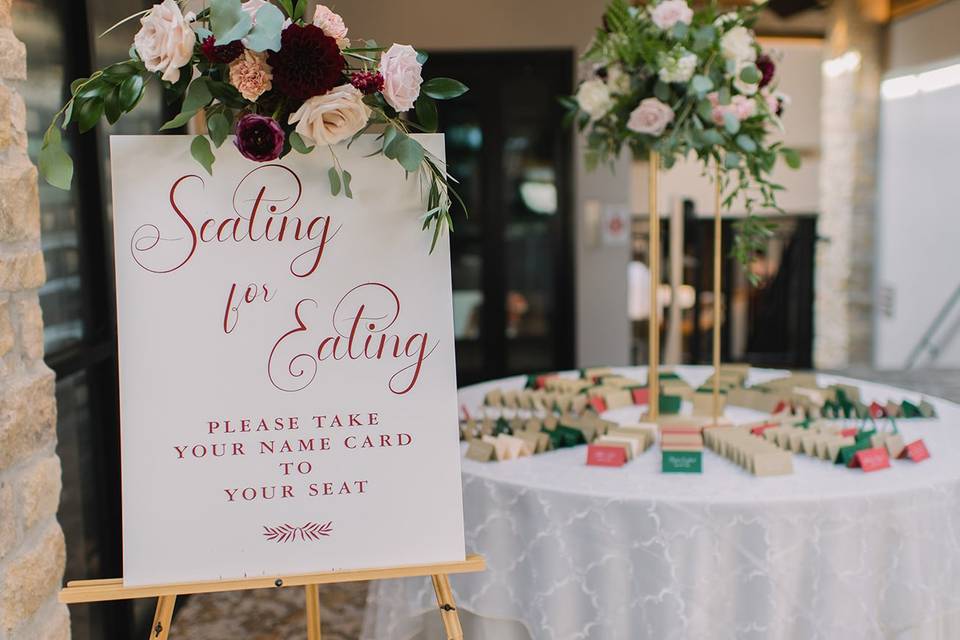 Escort Card Display