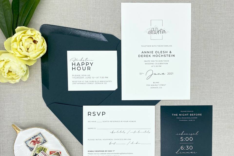 Denver Wedding Invitation