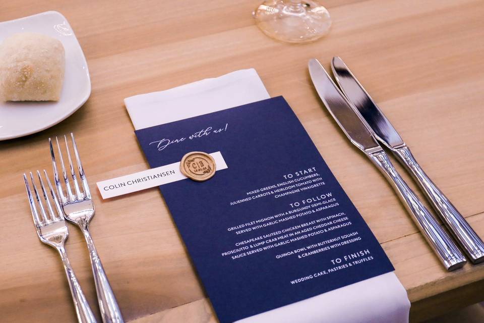 Dinner Menus + Place Cards