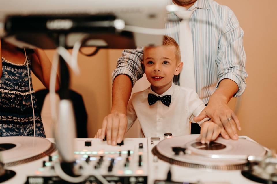 Little dj has his moment