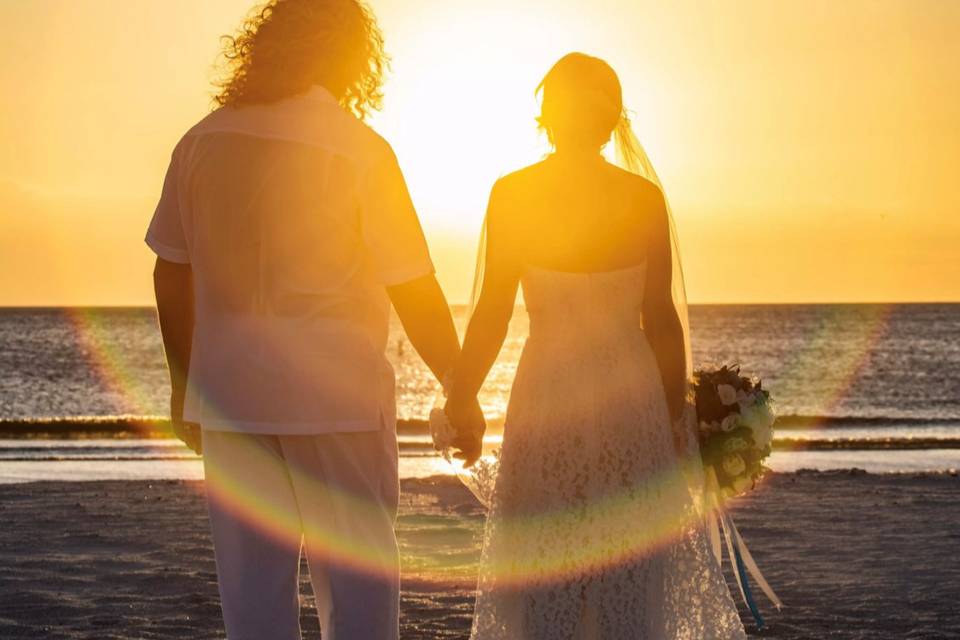 Sunset wedding