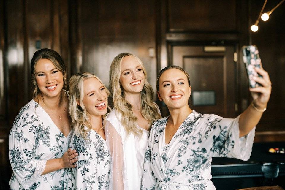 Spring bridal party