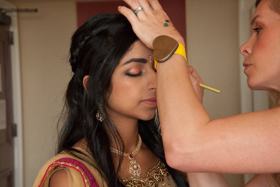 Indian wedding makeup artist