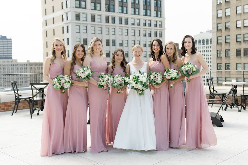 Spring Wedding Detroit Rooftop