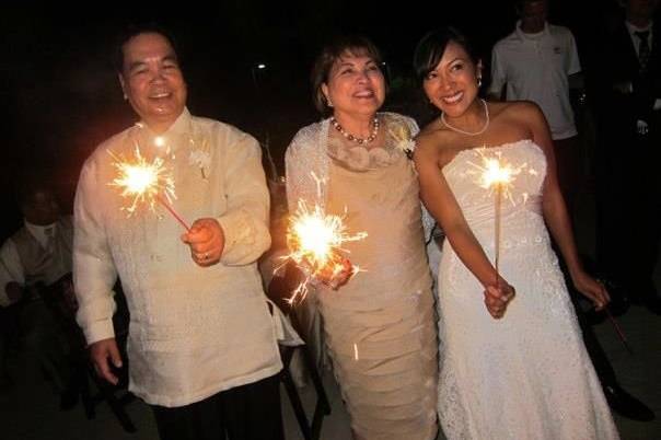 The bride with parents