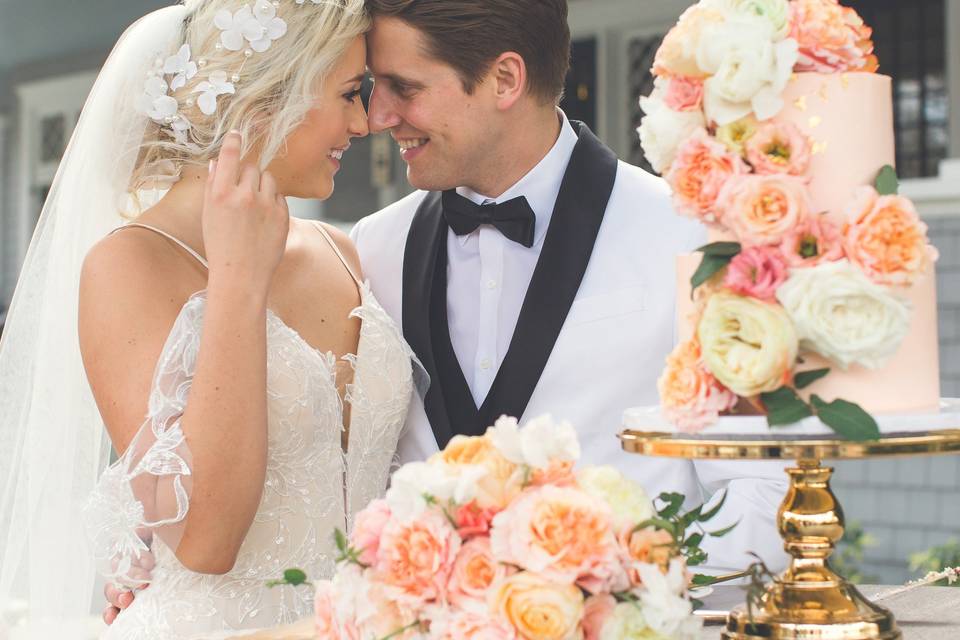 Couple with cake