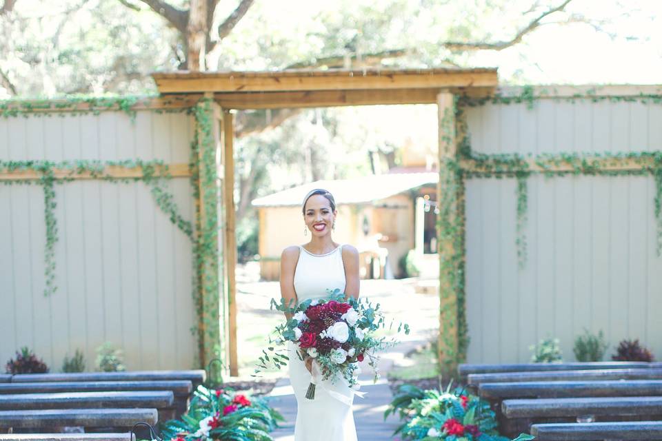 Bride Walking Down Aisle