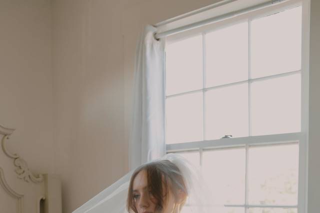 Bride getting ready