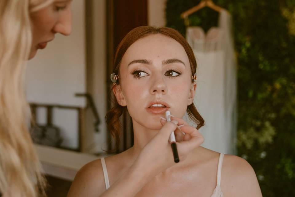 Bride in make-up