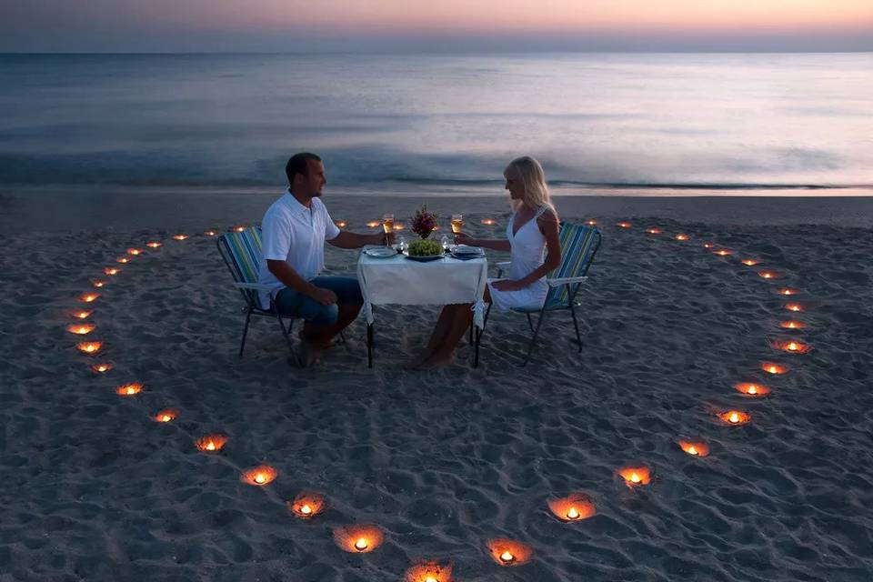 A romantic setting