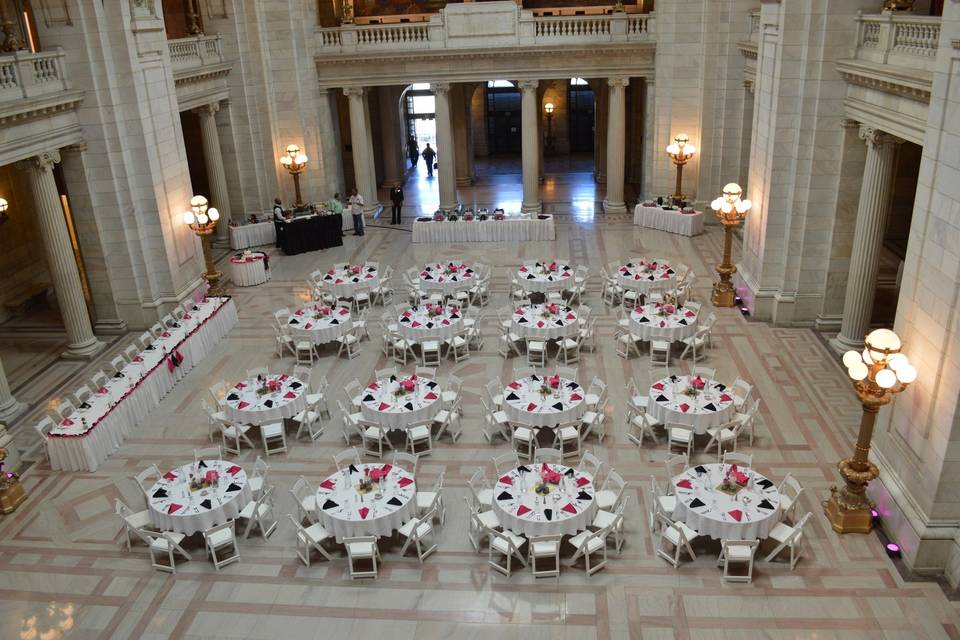 Dining area set-up