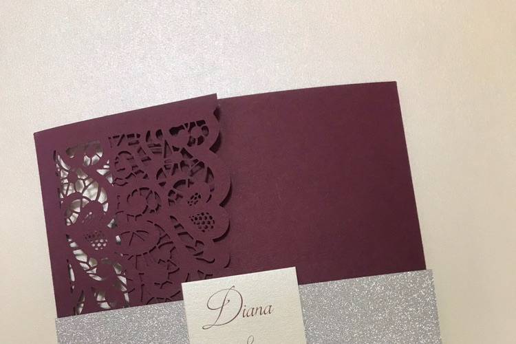 Custom wedding invitation