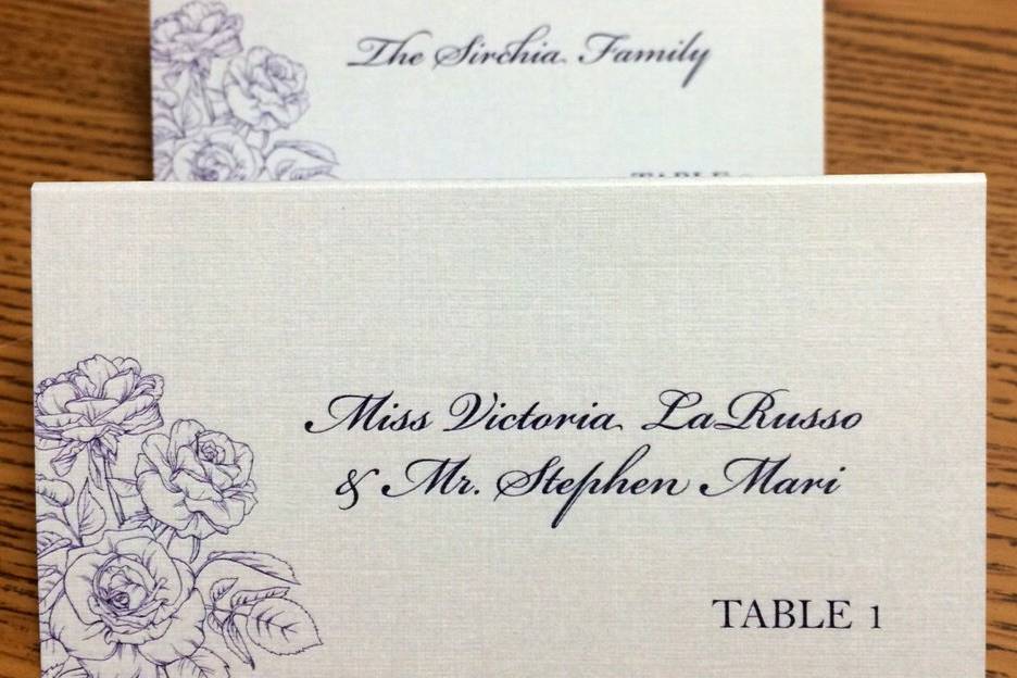 Custom place cards