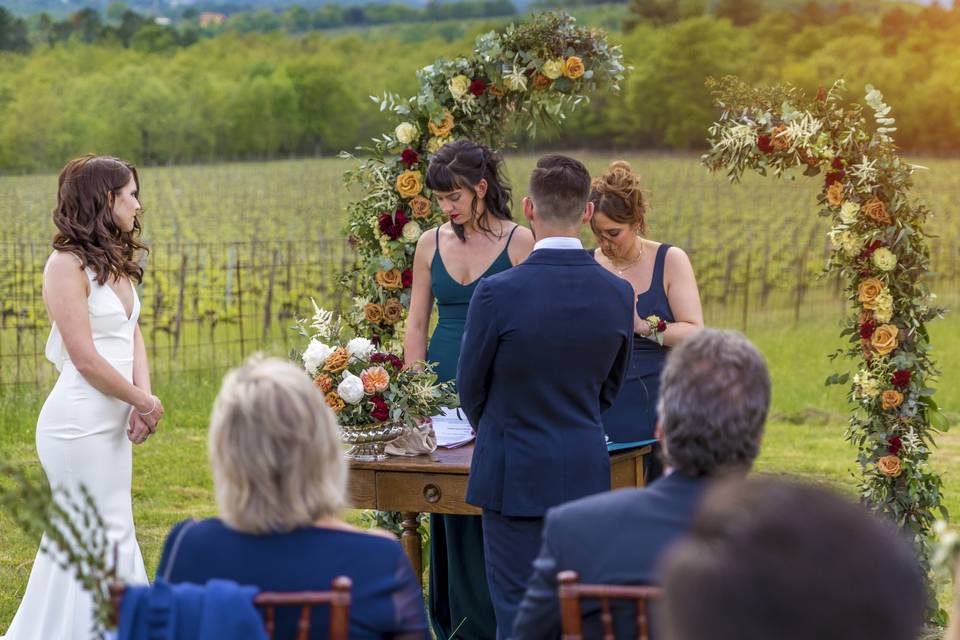 Ceremony in the vineyard