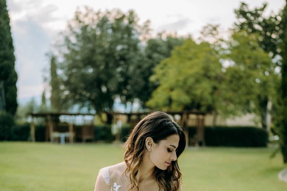 Bride in Borgo garden