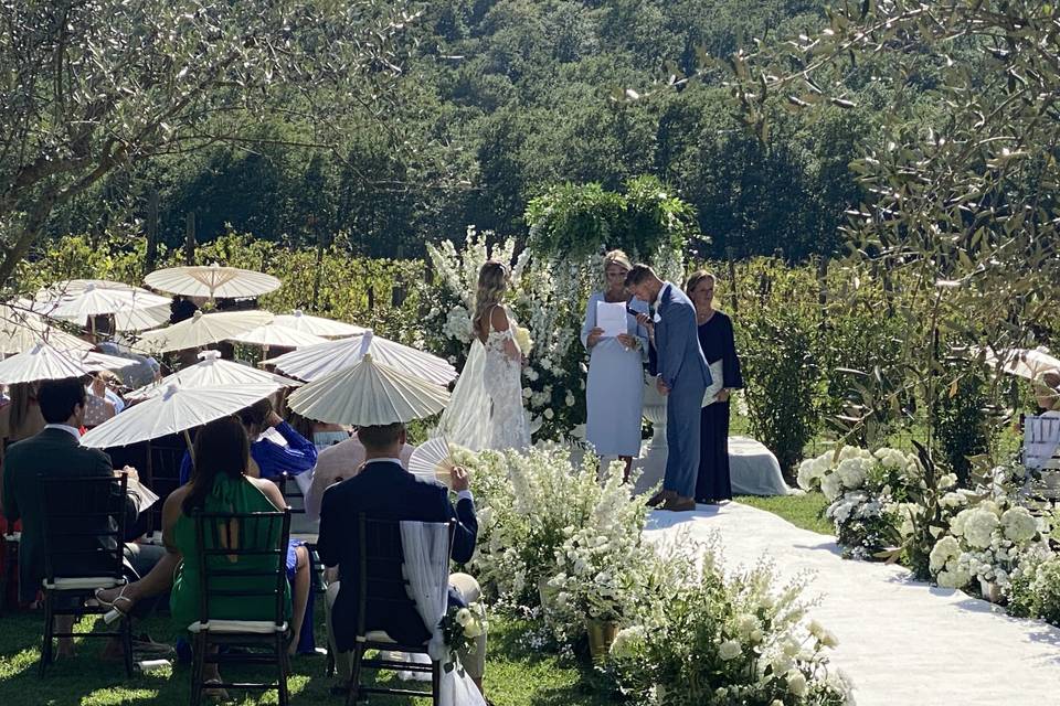 Ceremony in the olive groves