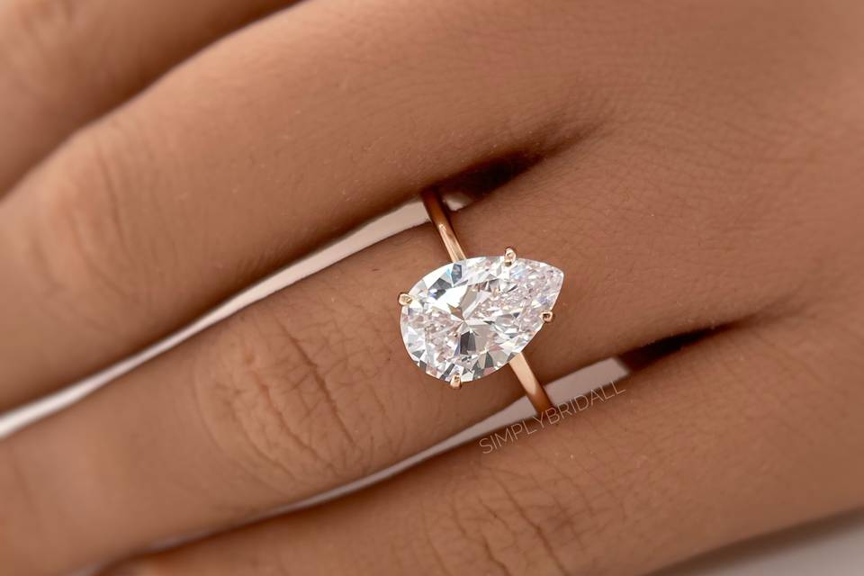 3.00ct Pear Shape Ring