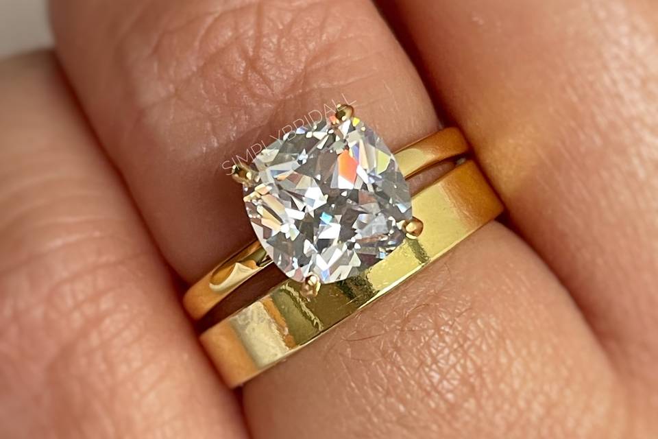 3.00ct Cushion Cut Set
