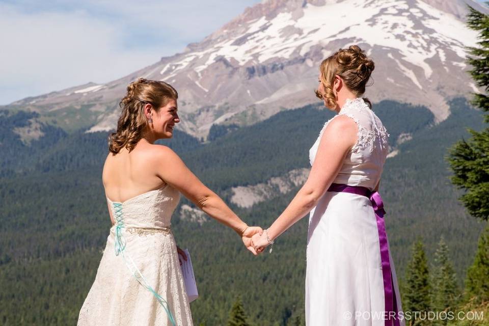 A Mount Hood backdrop