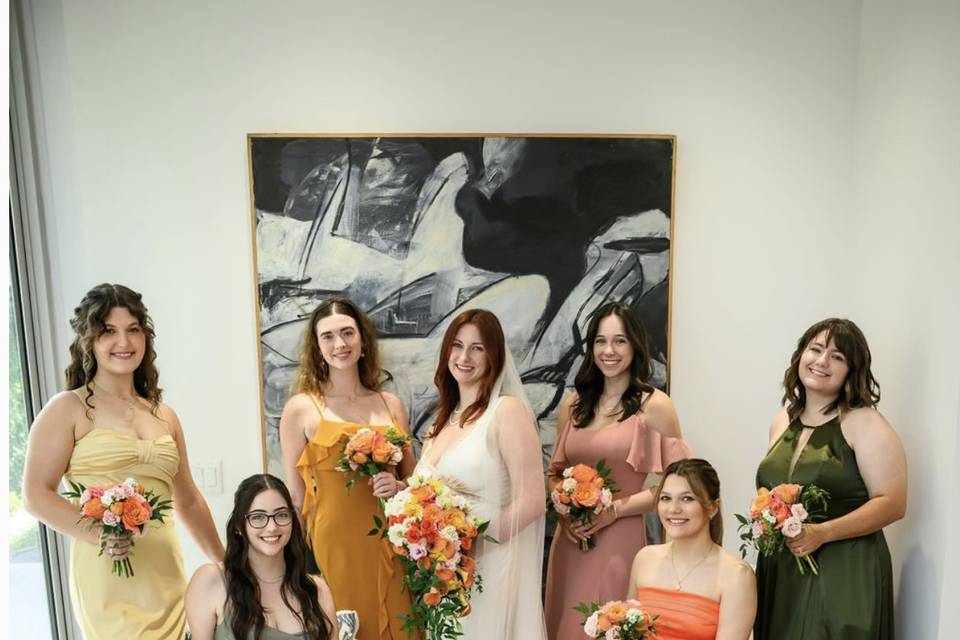 Emma with Bridesmaids