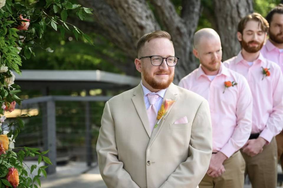 Groom relaxed