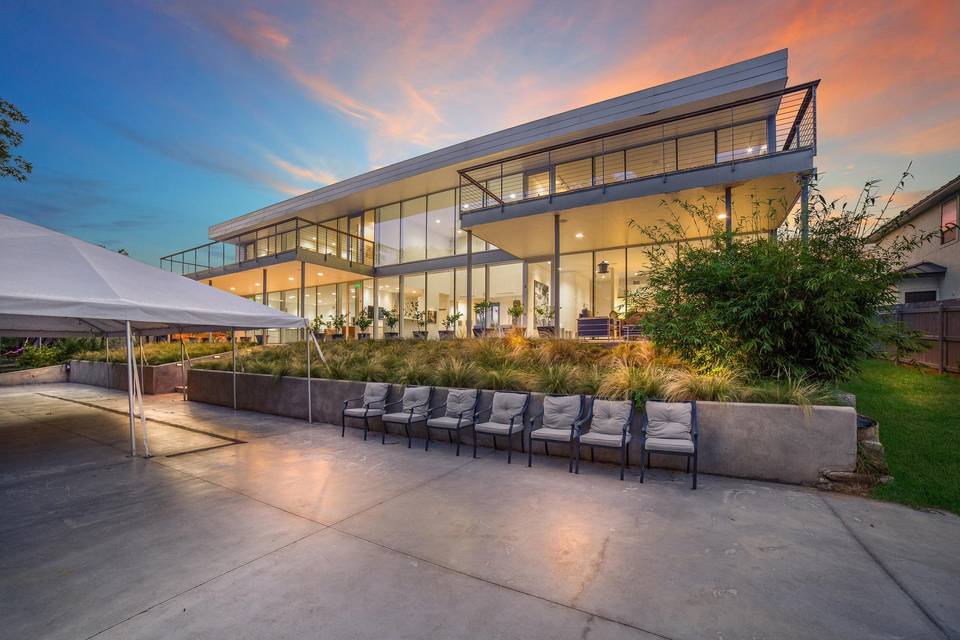 Lakeside patio