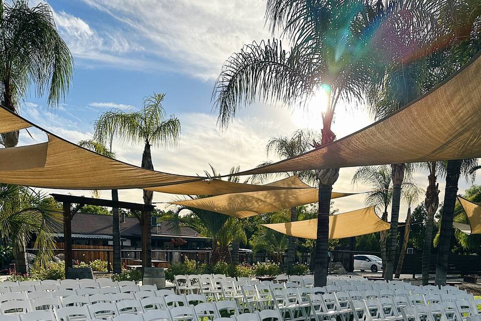 Ceramony area with chairs