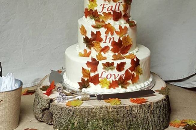 Fall wedding  cake