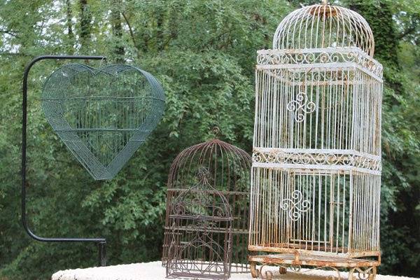 Birdcages in different sizes and shapes