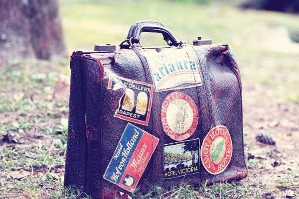 Vintage leather valise