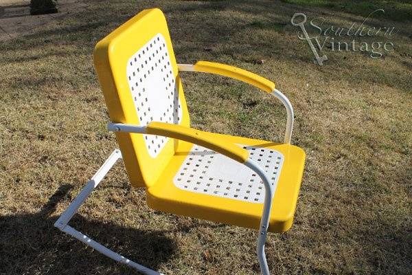 Retro Yellow Glider Chair