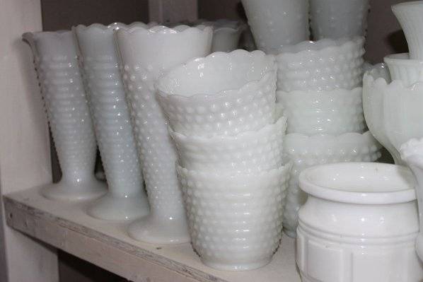milk glass vases for table centerpieces