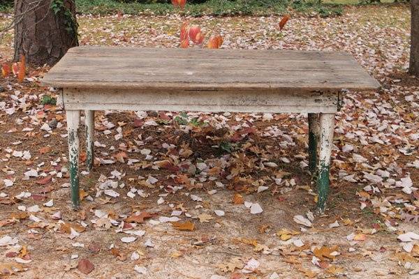 antique farm table