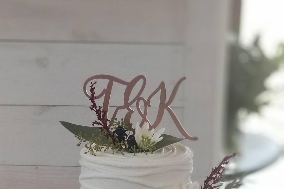 Simple Stacked Wedding Cake