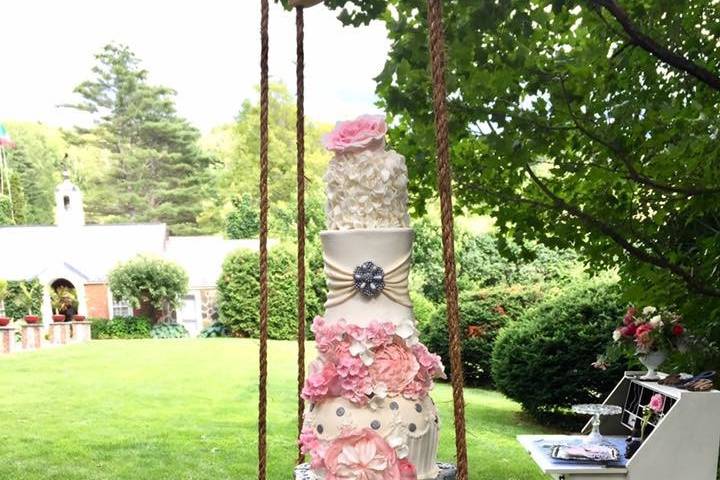 Hanging wedding cake