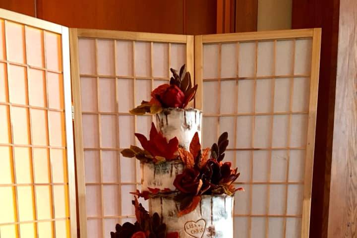 Autumn wedding cake