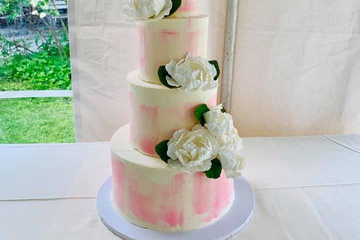 Watercolor wedding cake