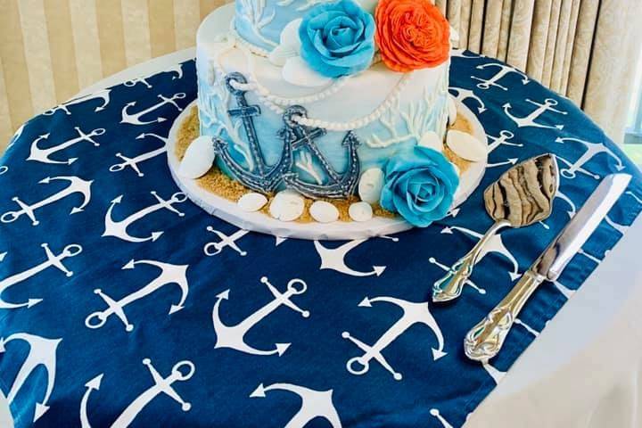 Nautical wedding cake