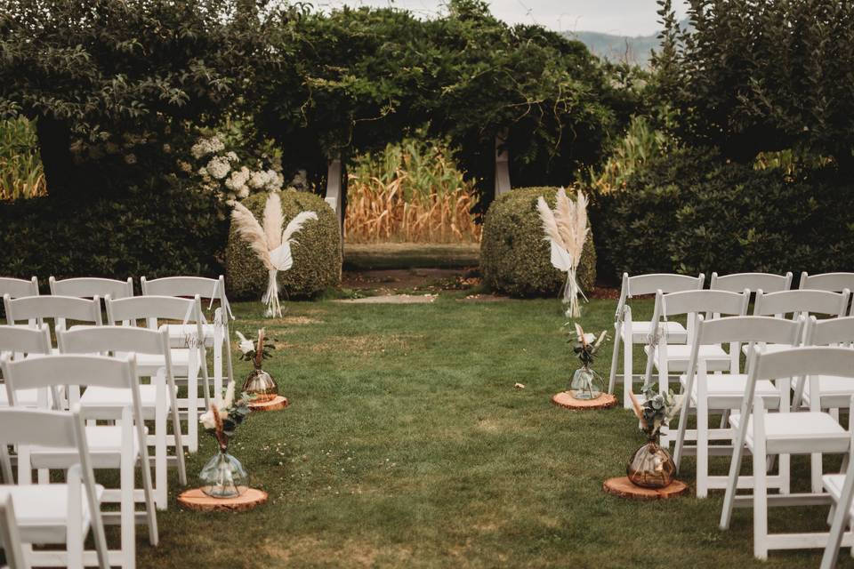 Ceremony on east lawn