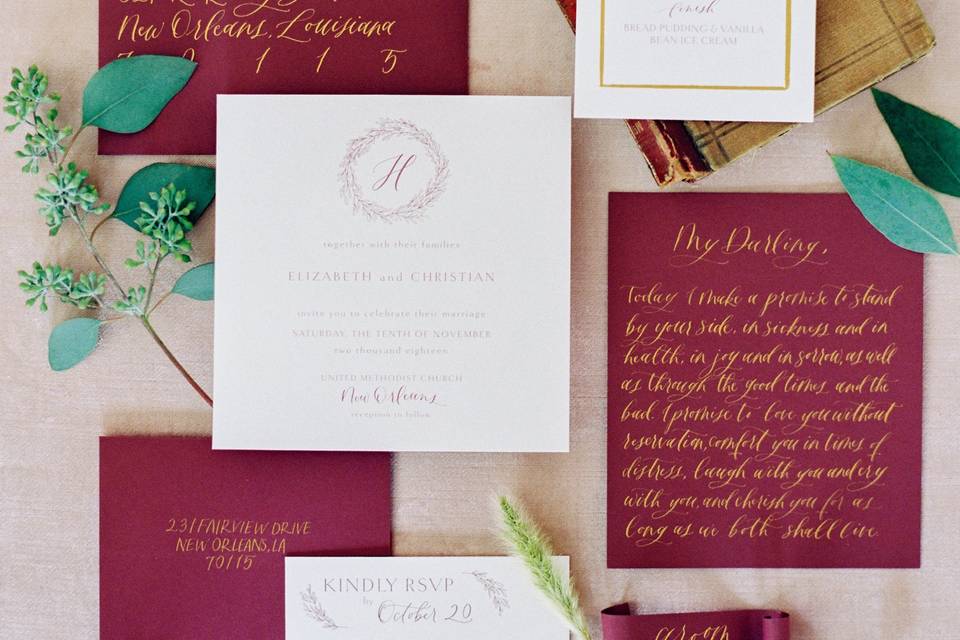 Fall Wedding Stationary Suite