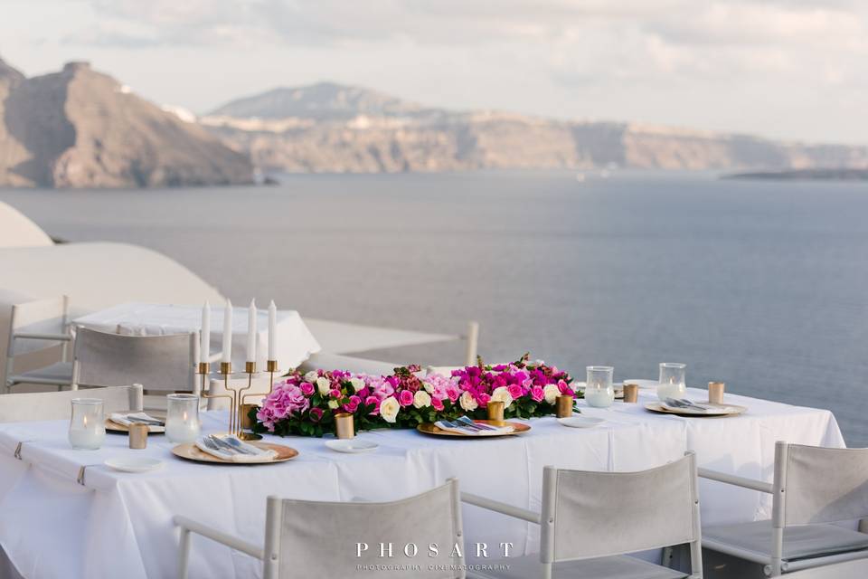 Santorini wedding decoration