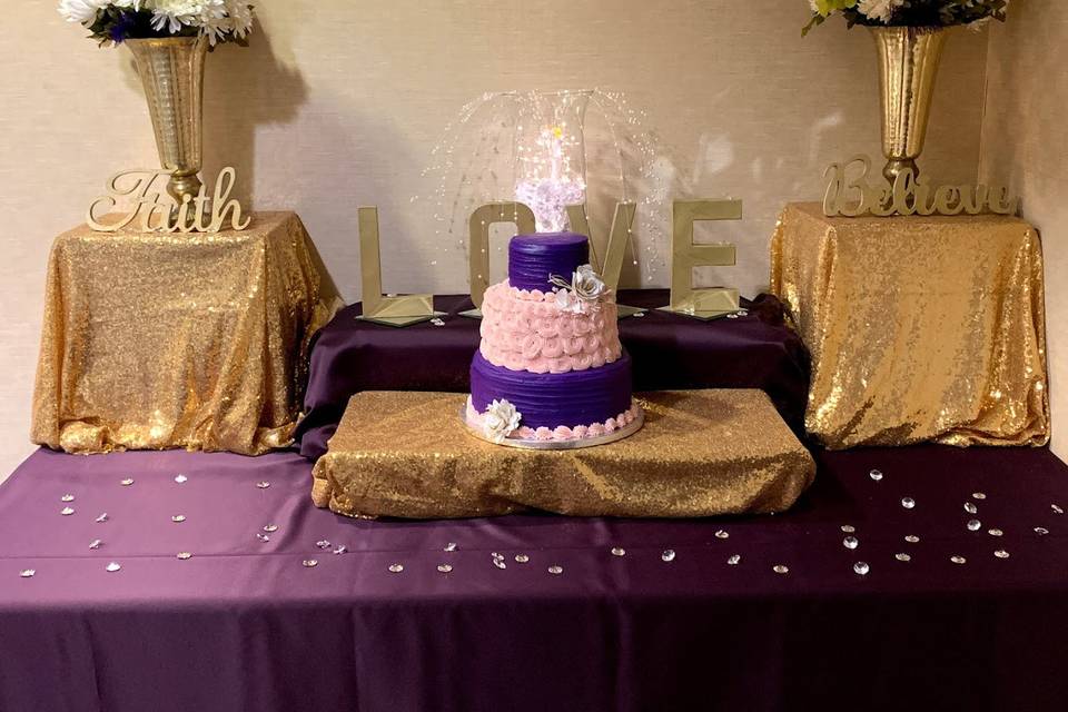 Wedding shower cake table