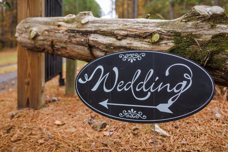 Wedding signage